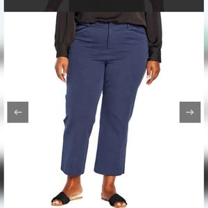 Banana Republic Ladies' Slim-Straight Cropped Pants, Navy Blue, Size 16